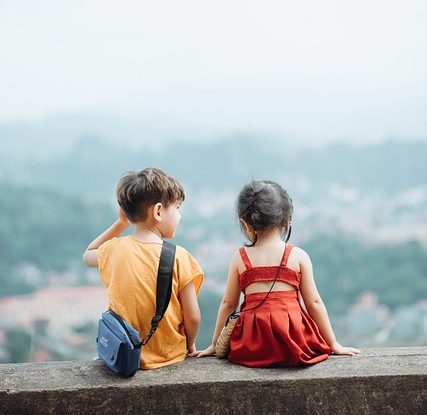 kids, clouds, children, nature, boy, girl, toddlers, children, children, children, children, children